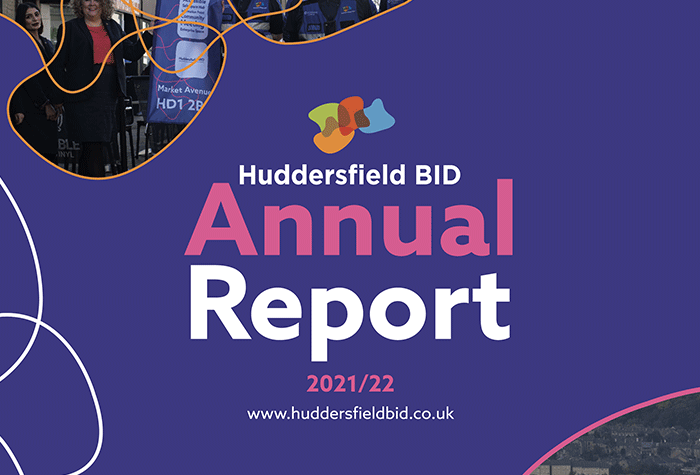 Huddersfield BID annual report 2021 cover