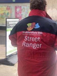 Huddersfield BID Street Ranger showing back of jacket