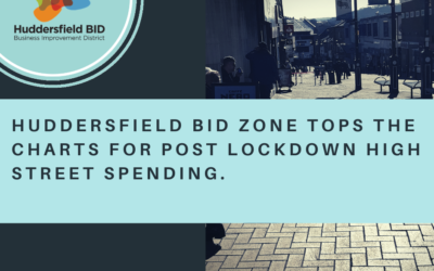 Huddersfield BID zone tops the charts for post – lockdown high street spending.